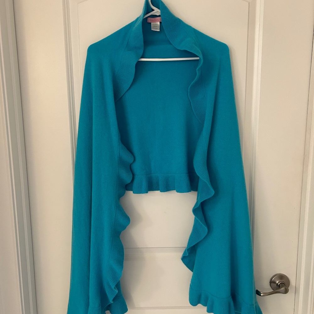 Lily Pulitzer Cashmere Wrap turquoise One Size Fits All